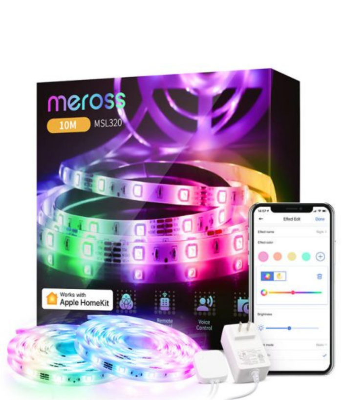 Meross Okos led szalag, RGB és fehér fénnyel 5m hosszú MSL320